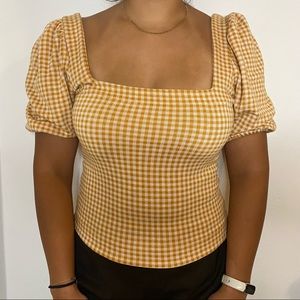 Backyard Roses Carrie Gingham Top